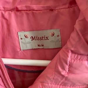 Pink puffer jacket
